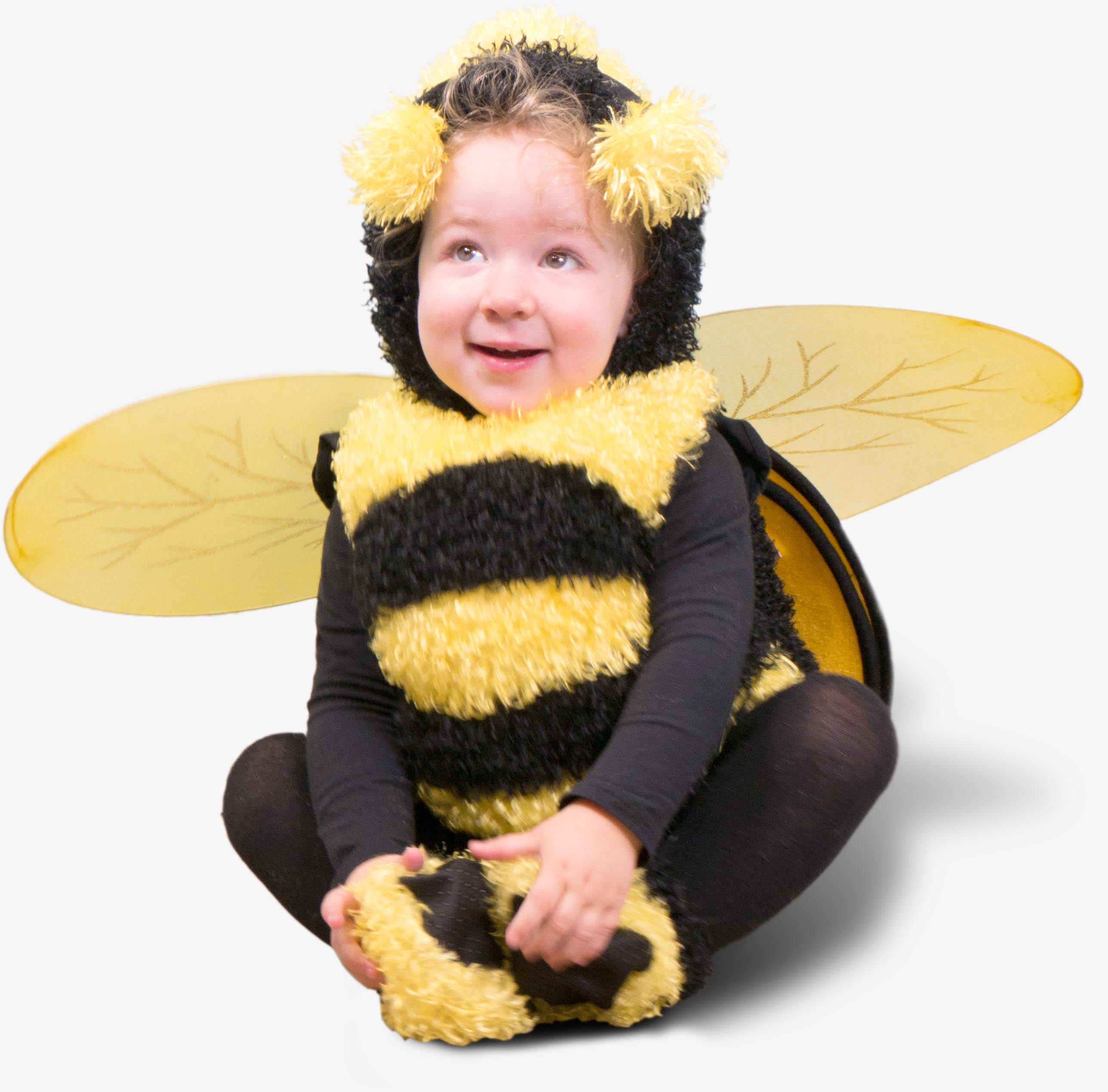 child in bee costume